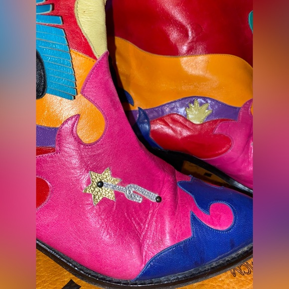 VTG VIBRANT WESTERN🤠BOOTS, 9 - Picture 7 of 16